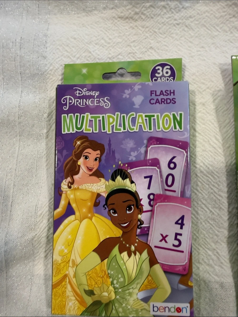 Disney Princess Flash Card Sets - Purple, Green, Teal, Orange